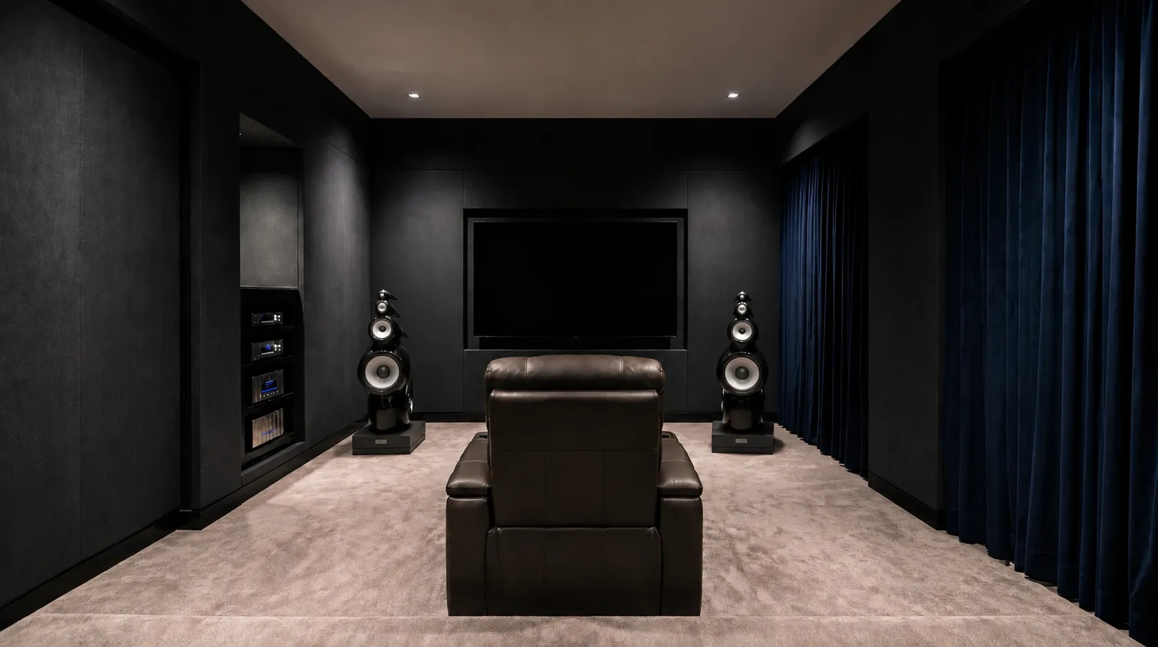 Bowers and Wilkins Nautilus 5.2 ultra-luxury home theatre in Juhu Mumbai by Sound Innovators